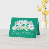 bloemboeket Witte Orchidee Bloem Verjaardag Kaart (Gele Bloem)