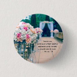Bloemboksen en weddenschappen ronde button 3,2 cm