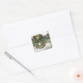  bloembollen Giverny Claude Monet Vierkante Sticker (Envelop)