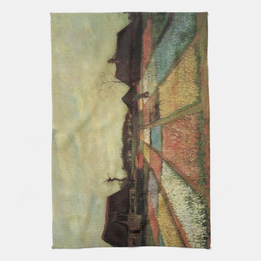 Bloembollenvelden door Vincent van Gogh Theedoek (Verticaal)