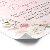 Bloemboog Baby in Bloom Late Night Luiers Poster (Hoek)