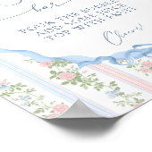 Bloemboog Baby shower Mom-osa Bar Poster (Hoek)