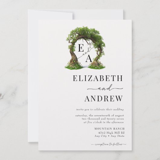 bloemboog | Boombruiloft Kaart (Voorkant)