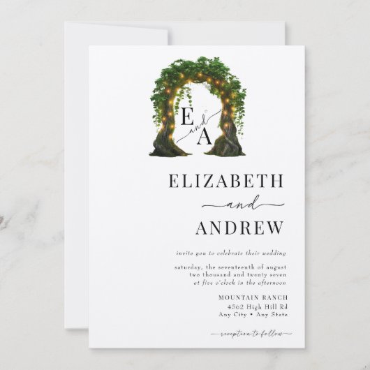 bloemboog | Boombruiloft Kaart (Voorkant)