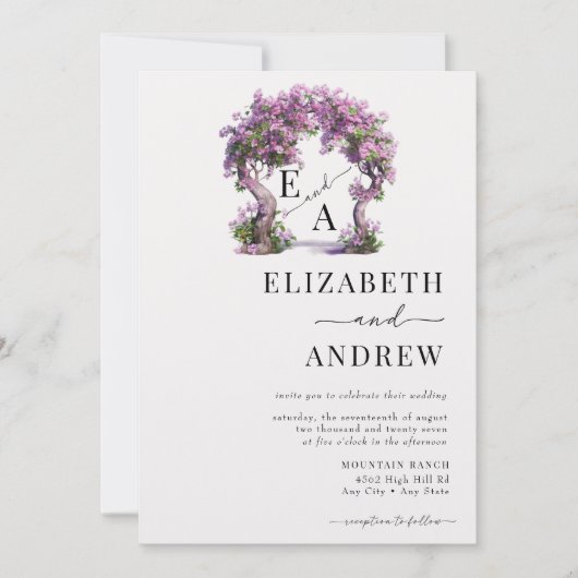 bloemboog | Boombruiloft Kaart (Voorkant)