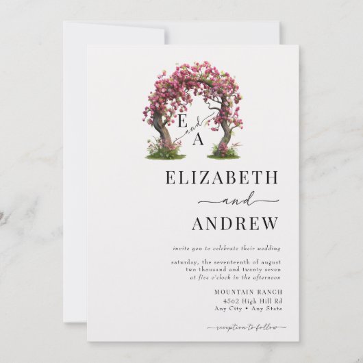 bloemboog | Boombruiloft Kaart (Voorkant)