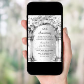 Bloemboog diamant 60ste huwelijksverjaardag kaart