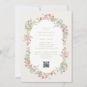 Bloemboog lente bruiloft RSVP repetitie diner Kaart (Achterkant)