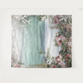 Bloemboog naar zee bruiloft decor wandkleed (Voorkant (horizontaal))