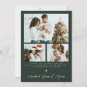 Bloemboog Prettig Kerstmis Foto Vakantiekaart Kaart (Achterkant)