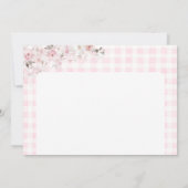 Bloemboog Roze Pompoen Meisje Baby shower Bedankkaart (Achterkant)