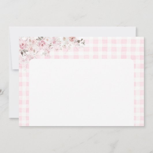 Bloemboog Roze Pompoen Meisje Baby shower Bedankkaart (Achterkant)