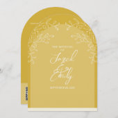 Bloemboog stijl bruiloft uitnodiging QR-code (Voorkant / Achterkant)