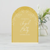 Bloemboog stijl bruiloft uitnodiging QR-code (Staand voorkant)