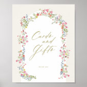 Bloemboog voorjaar Kaarten Geschenken vrijgezellen Poster (Voorkant)