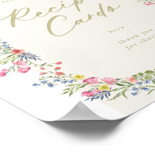 Bloemboog Voorjaar Recept Kaarten vrijgezellenfees Poster (Hoek)