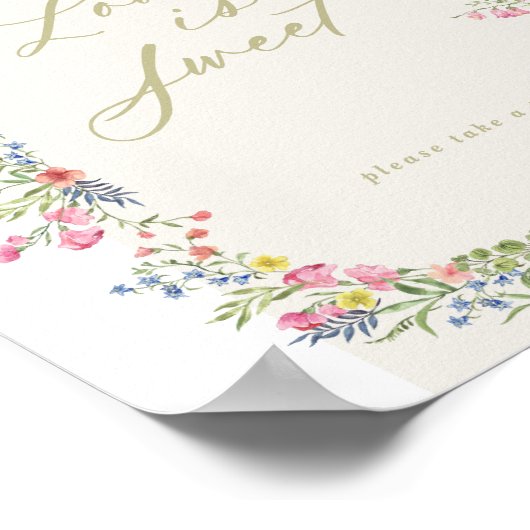 Bloemboog voorjaar tuin vrijgezellenfeest teken poster (Hoek)