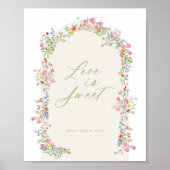 Bloemboog voorjaar tuin vrijgezellenfeest teken poster (Voorkant)