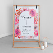 Bloemboog Welkom Bruidsfeest Bord Acryl