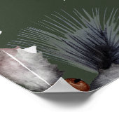 Bloemboog Winter Green Girl Baby shower Welkom Poster (Hoek)