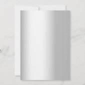 Bloemboog zilver 25e huwelijksverjaardag kaart (Achterkant)