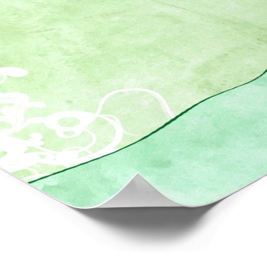 Bloemboom en groen poster van Floral - TBA (Hoek)