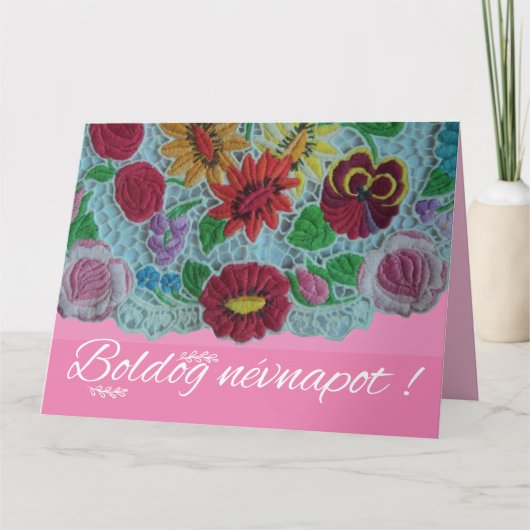 bloemborduurwerk uit Zuid-Hongarije Kaart (Voorkant)