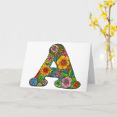 Bloembrief A Wenskaart - Blank Inside Kaart (Gele Bloem)