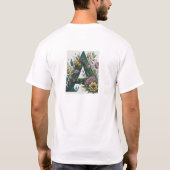 Bloembrief Begin met "A" Name Design T-shirt (Achterkant)