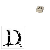 Bloembrief D Rubberstempel (Gestempeld)