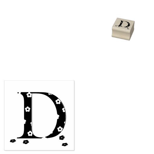 Bloembrief D Rubberstempel (Gestempeld)