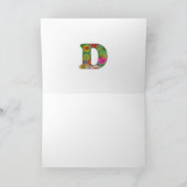 Bloembrief D Wenskaart - uit originele kunst Kaart (Binnen)