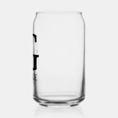 Bloembrief G Monogram en gepersonaliseerde naam Blikvorm Glas (Links)