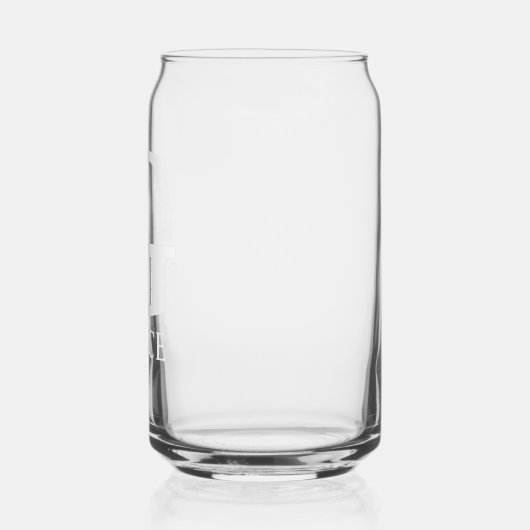 Bloembrief G Monogram Gepersonaliseerde naam Wit Blikvorm Glas (Links)