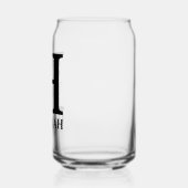 Bloembrief H Monogram en gepersonaliseerde naam Blikvorm Glas (Links)