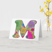 Bloembrief M Wenskaart - Blank Inside Kaart (Gele Bloem)