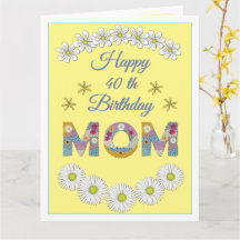 Bloembrief mam op persoonlijke titel Birthday-kaar