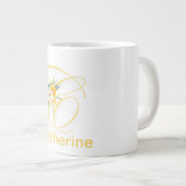 Bloembrief Modern Monogram Initiaal koffie Mok (Voorkant rechts)