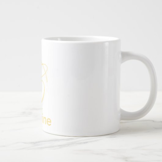 Bloembrief Modern Monogram Initiaal koffie Mok (Rechts)