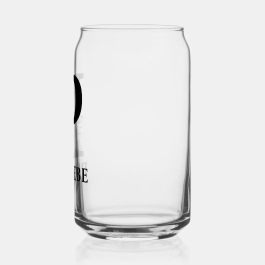 Bloembrief P Monogram en gepersonaliseerde naam Blikvorm Glas (Links)