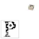 Bloembrief P Rubberstempel (Gestempeld)