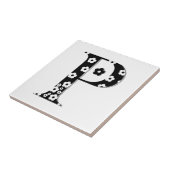 bloembrief P Tegeltje (Zijkant)