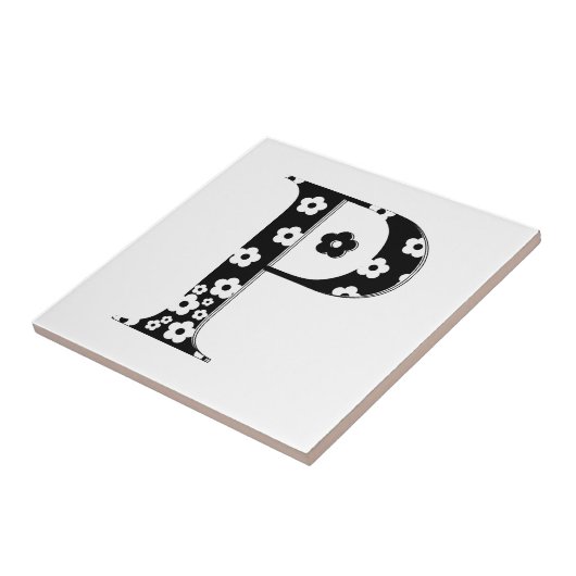 bloembrief P Tegeltje (Zijkant)