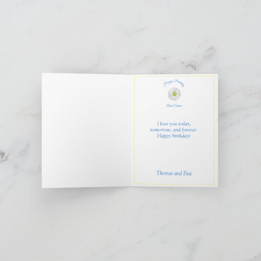 Bloembrief Tunt Aangepaste geboortedagkaart Bedankkaart (Binnen)