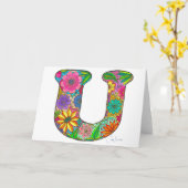 Bloembrief U Wenskaart - Blank Inside Kaart (Gele Bloem)