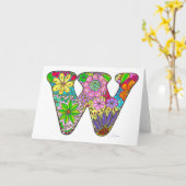 Bloembrief W Wenskaart - Blank Inside Kaart (Gele Bloem)