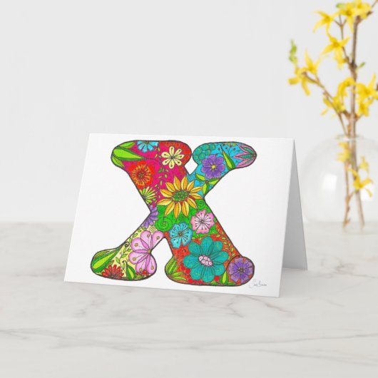 Bloembrief X Wenskaart - Blank Inside Kaart (Gele Bloem)