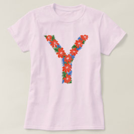 Bloembrief Y vrouw basic T-shirt