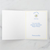 Bloembrief Zuster Persoonlijke geboortedag kaart (Binnen)