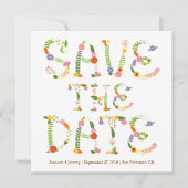 Bloembrieven Rustieke Woodland Foto Bewaar de datu Save The Date (Voorkant)